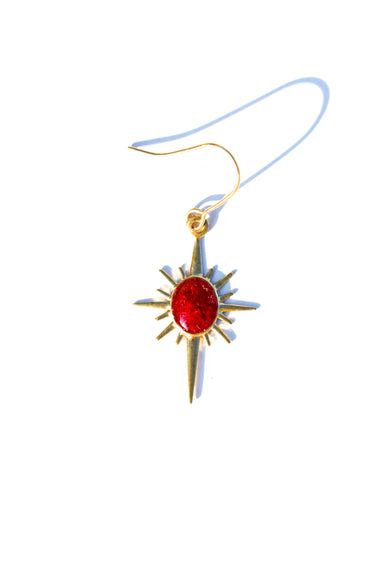 North Star Pomegranate Earrings